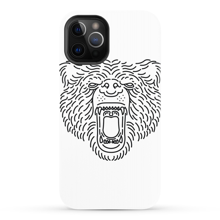 iPhone 12 Pro StrongFit Bear Roar Line by Afif Quilimo