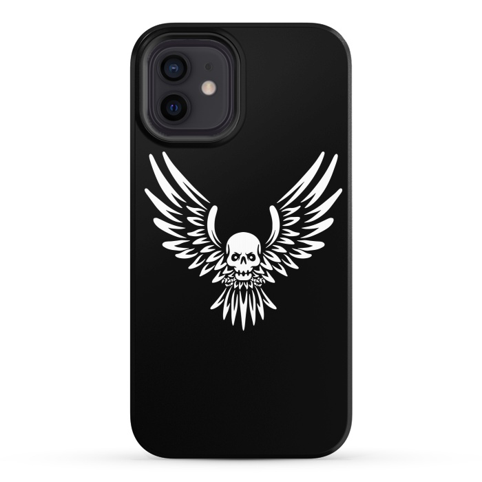iPhone 12 StrongFit Flying Skull by Afif Quilimo