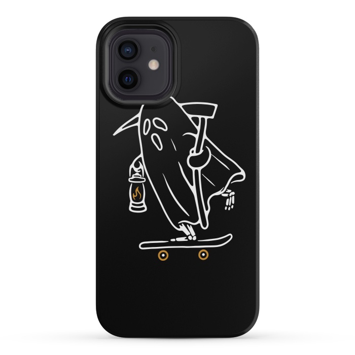 iPhone 12 mini StrongFit Ghost Skateboarding by Afif Quilimo