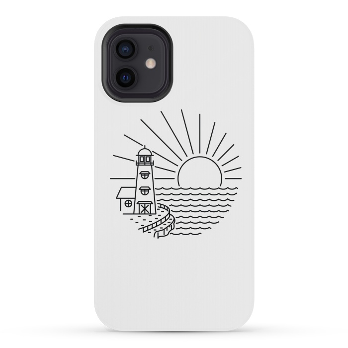 iPhone 12 mini StrongFit Lighthouse and Sunset by Afif Quilimo