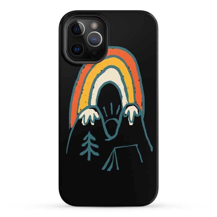 iPhone 12 Pro StrongFit Mountain and Rainbow by Afif Quilimo