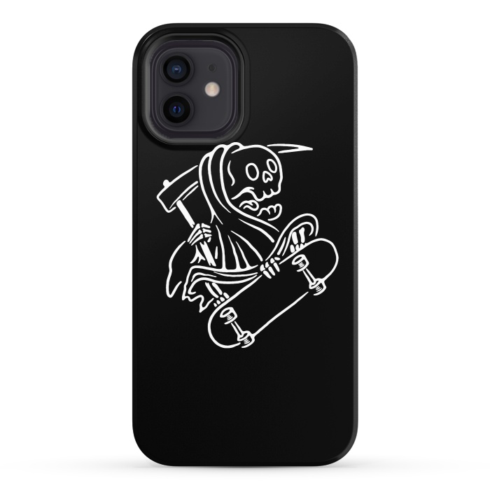 iPhone 12 StrongFit Grim Reaper Skateboarding by Afif Quilimo