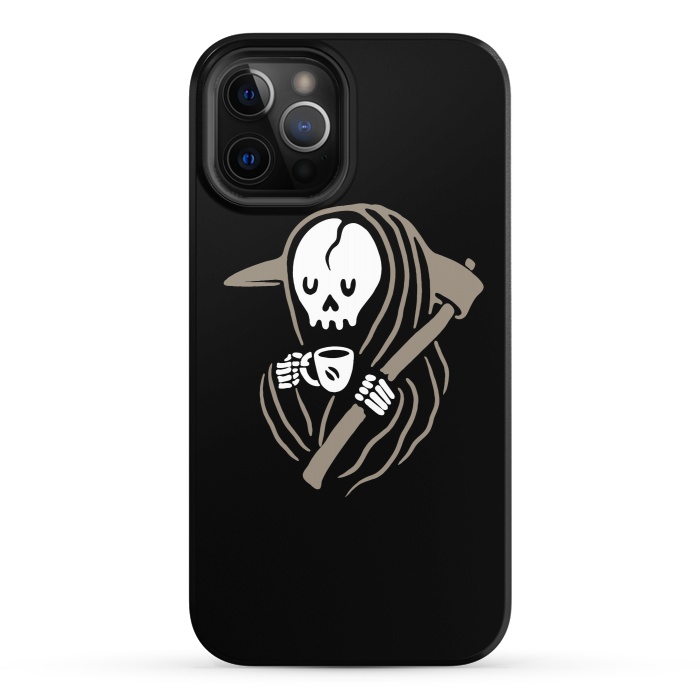 iPhone 12 Pro StrongFit Grim Reaper Love Coffee by Afif Quilimo