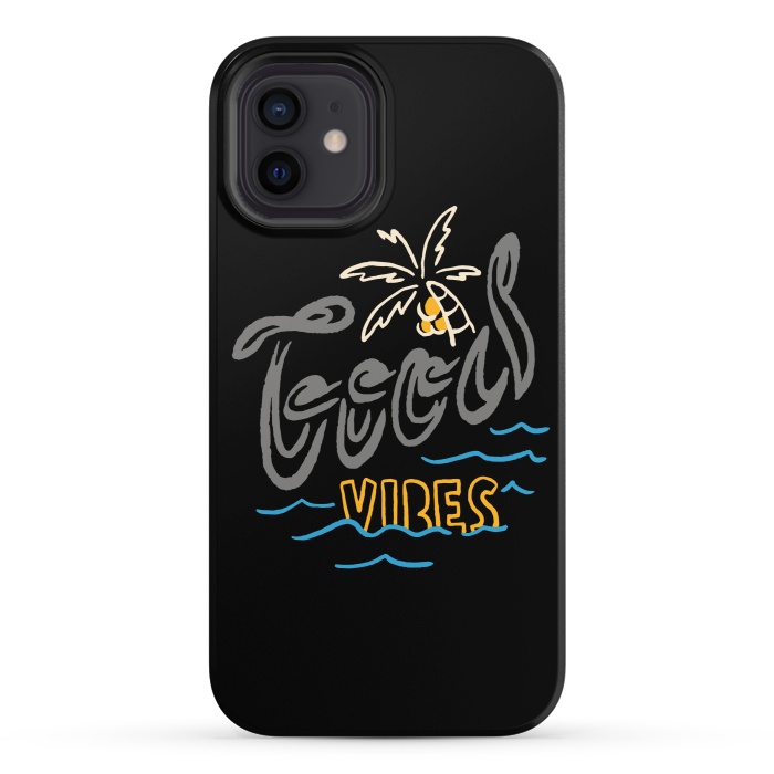 iPhone 12 StrongFit Good Vibes Typo 1 by Afif Quilimo