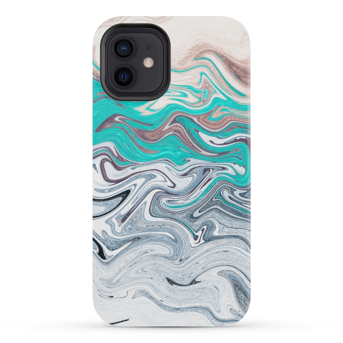 iPhone 12 mini StrongFit The liquid marble beach by Steve Wade (Swade)