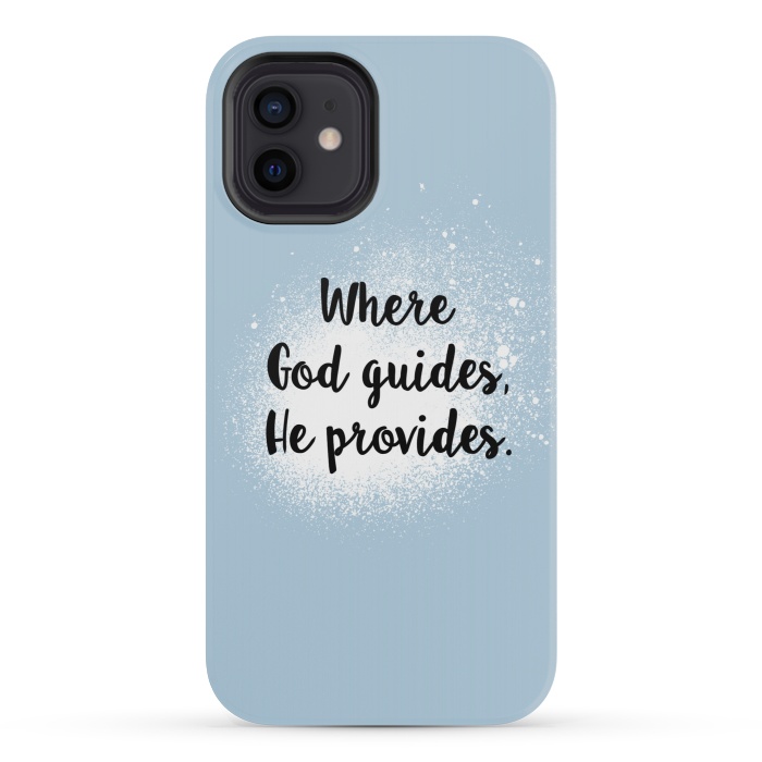 iPhone 12 mini StrongFit Where God guides, he provides. by Jms