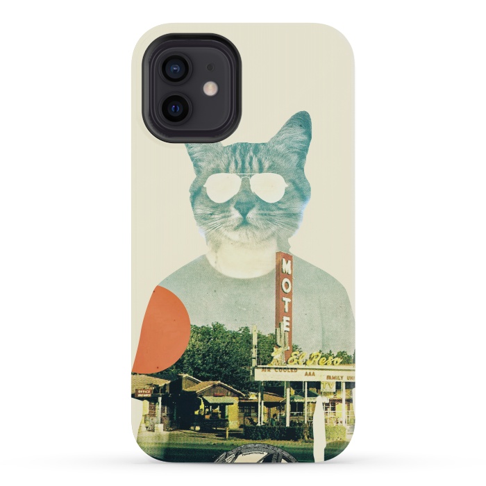 iPhone 12 mini StrongFit Cool Cat by Ali Gulec