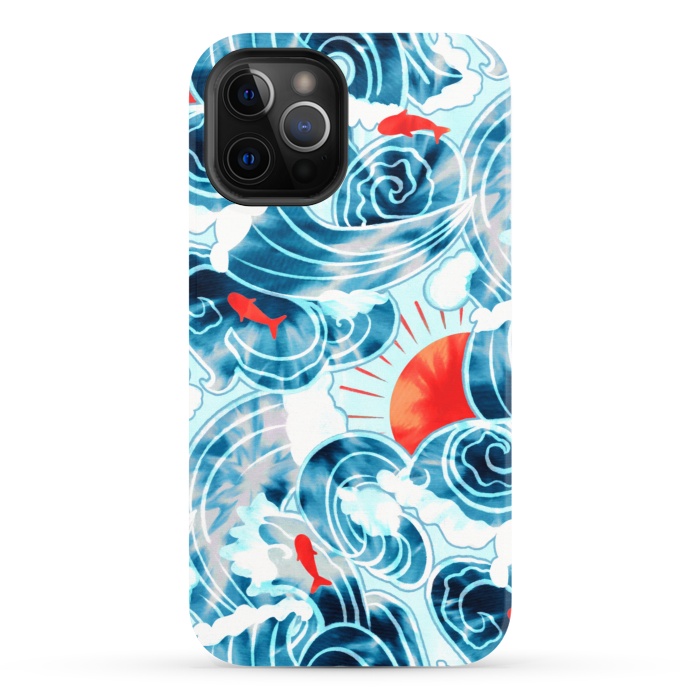 iPhone 12 Pro StrongFit Ocean Tide Dye  by Tigatiga
