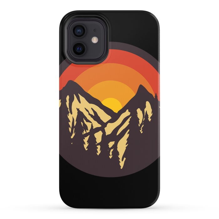 iPhone 12 StrongFit Mountain Sunset by Afif Quilimo
