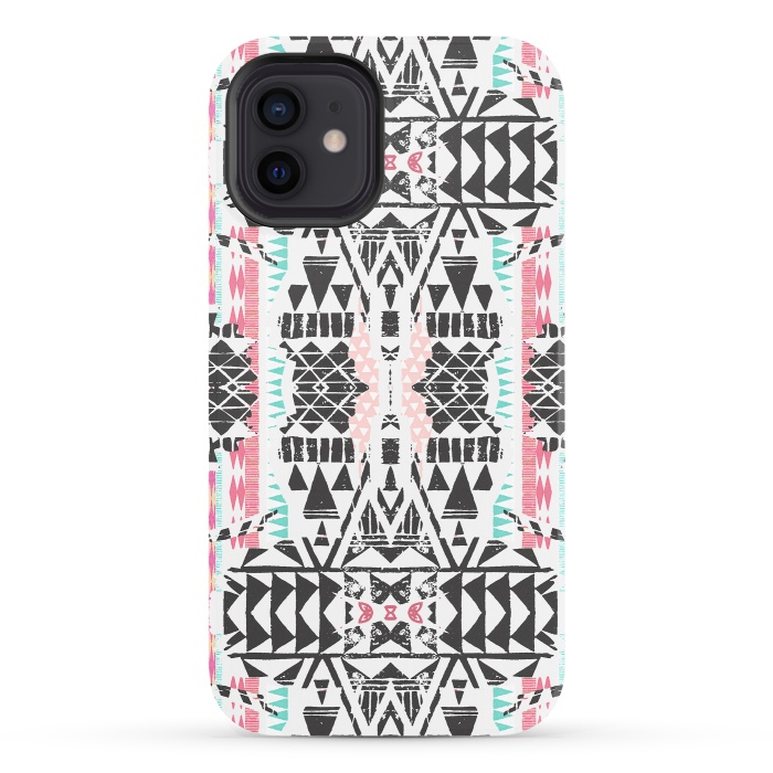 iPhone 12 StrongFit Playful tribal ethnic triangles by Oana 