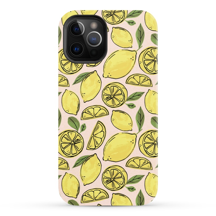 iPhone 12 Pro StrongFit Lemons by Melissa Lee