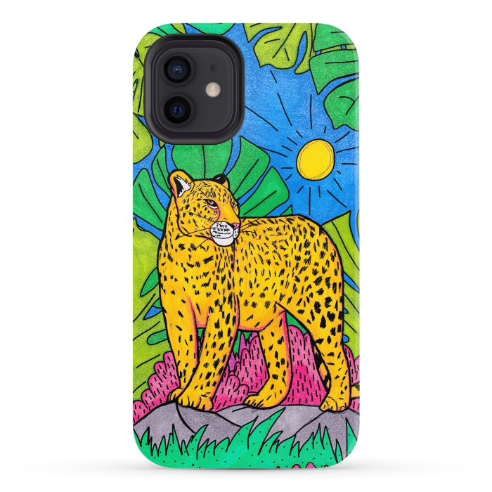 iPhone 12 StrongFit Jungle leopard by Steve Wade (Swade)