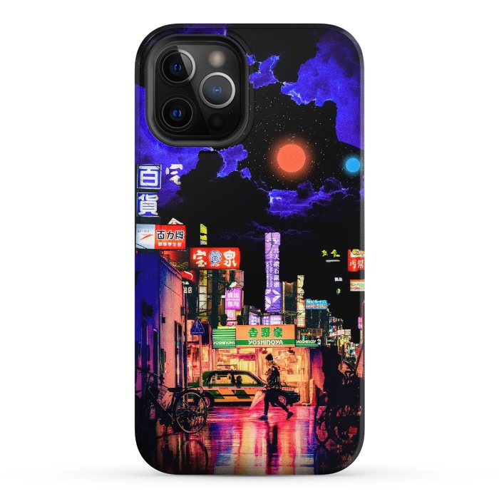 iPhone 12 Pro StrongFit Neon streets by Steve Wade (Swade)