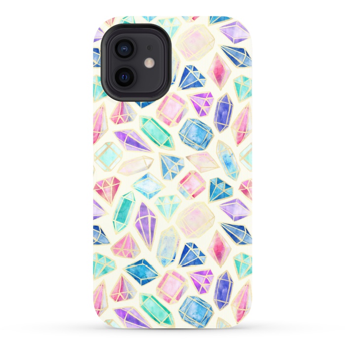 iPhone 12 StrongFit Watercolour Gems Intense by Tangerine-Tane