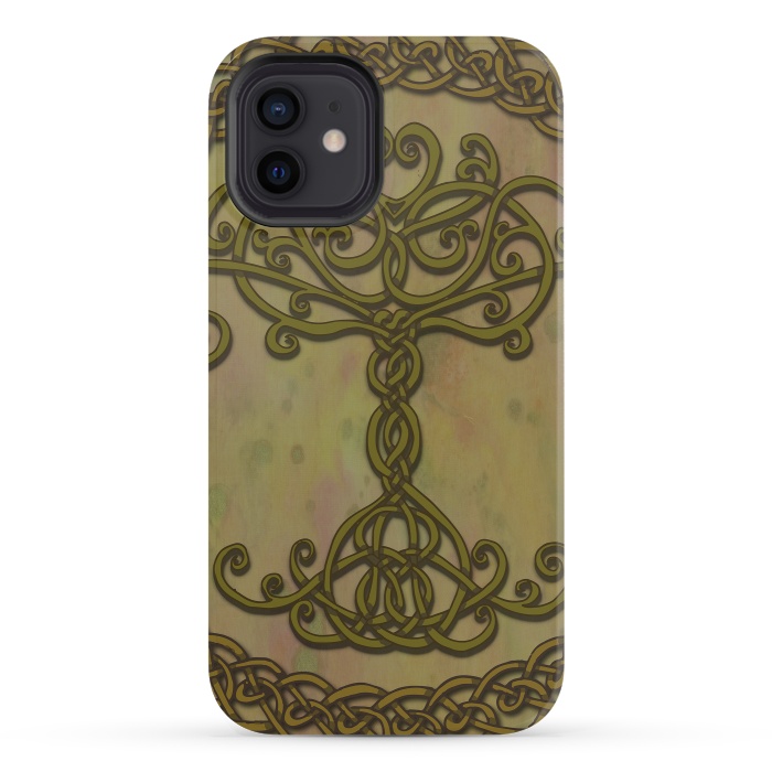 iPhone 12 mini StrongFit Celtic Tree of Life I by Lotti Brown