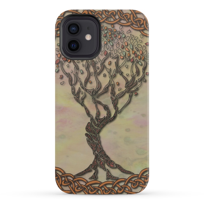 iPhone 12 mini StrongFit Celtic Tree of Life II by Lotti Brown