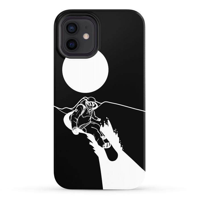 iPhone 12 StrongFit The snowboarder by Steve Wade (Swade)