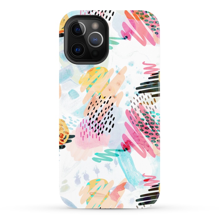 iPhone 12 Pro StrongFit Fun colorful summer doodles by Oana 