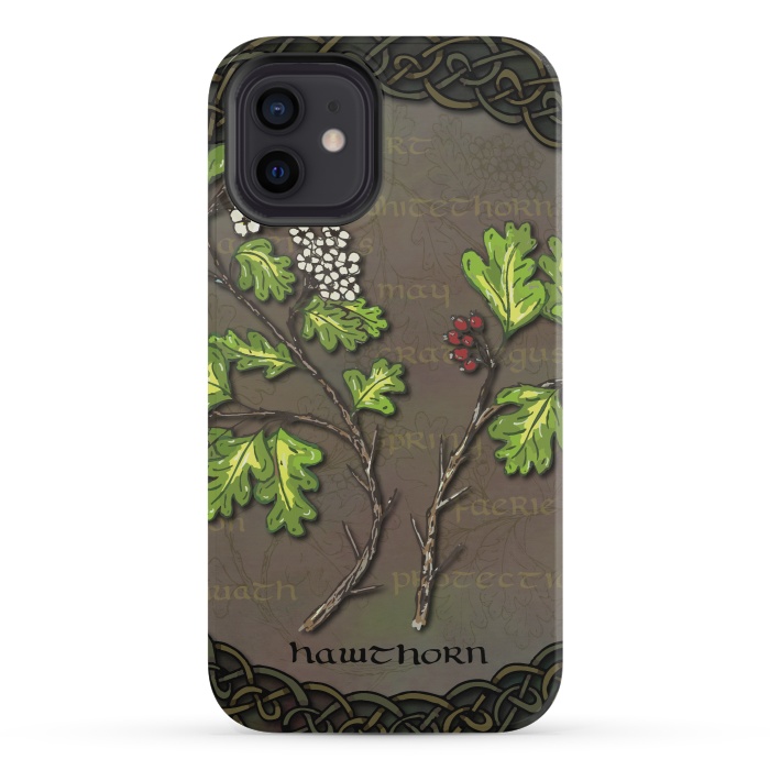 iPhone 12 mini StrongFit Celtic Hawthorn by Lotti Brown