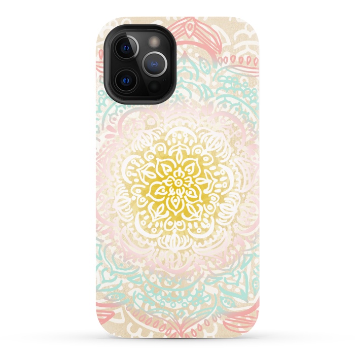 iPhone 12 Pro StrongFit Desert Sunrise Mandala by Tangerine-Tane