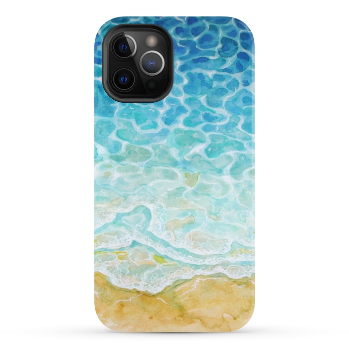 iPhone 12 Pro Max StrongFit Watercolor Sea G564 by Medusa GraphicArt