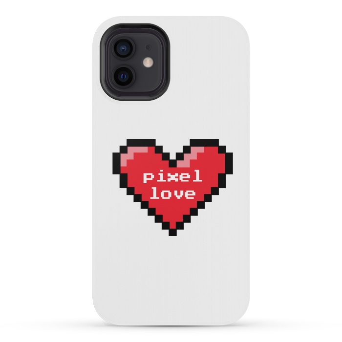 iPhone 12 mini StrongFit Pixel love by Laura Nagel