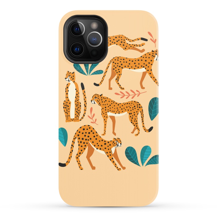 iPhone 12 Pro StrongFit Cheetahs beige 02 by Jelena Obradovic