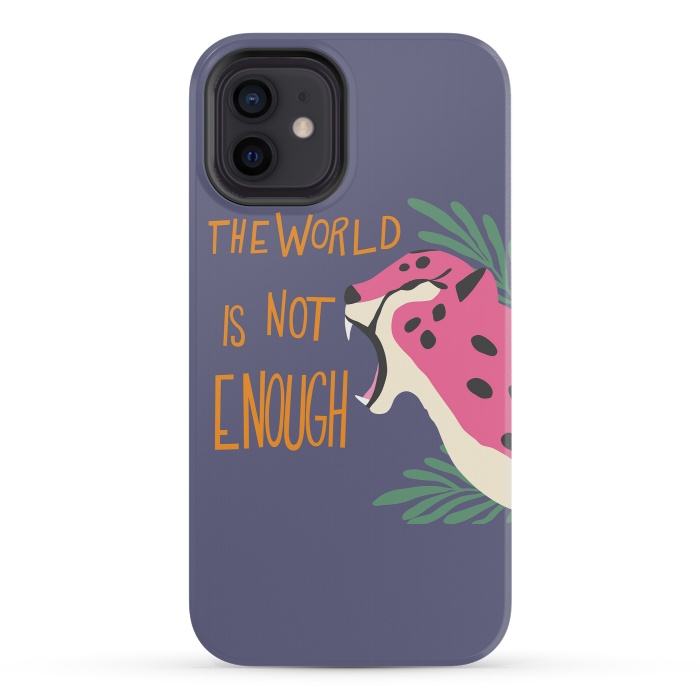 iPhone 12 mini StrongFit Cheetah - the world is not enough, purple by Jelena Obradovic