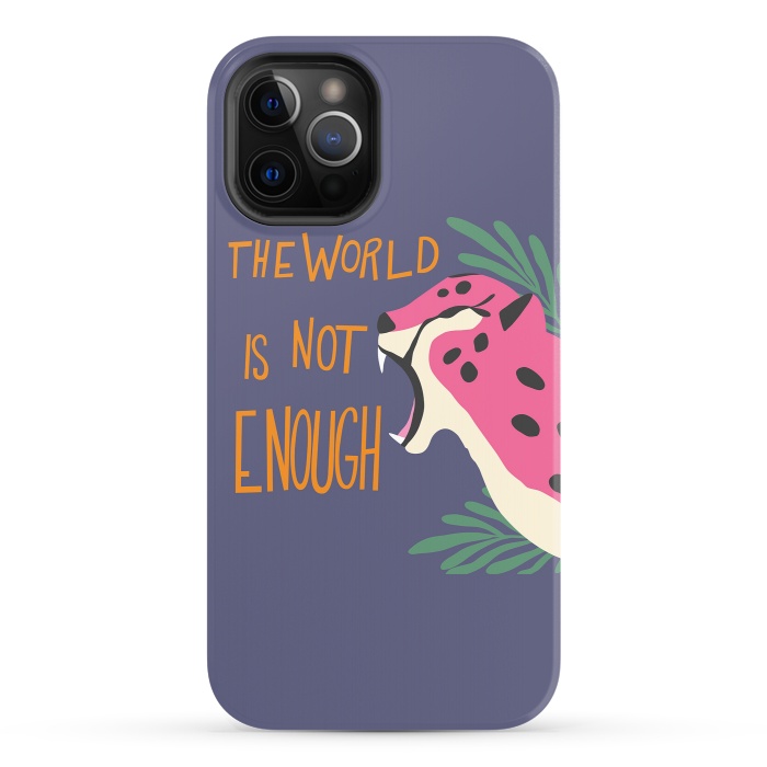 iPhone 12 Pro StrongFit Cheetah - the world is not enough, purple by Jelena Obradovic