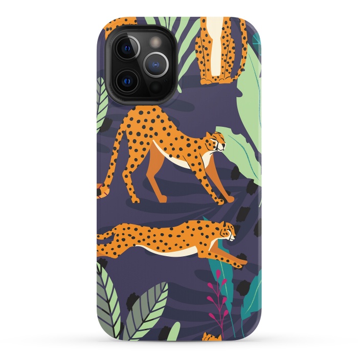 iPhone 12 Pro StrongFit Cheetah pattern 02 by Jelena Obradovic