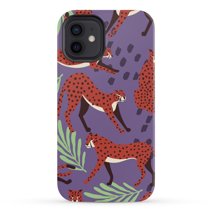 iPhone 12 mini StrongFit Cheetah pattern 10 by Jelena Obradovic