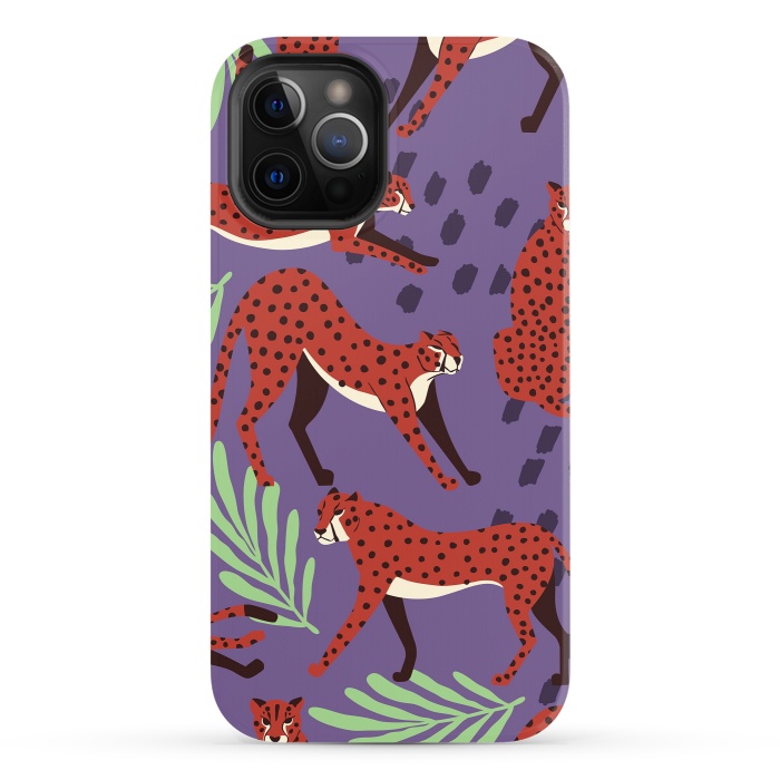 iPhone 12 Pro StrongFit Cheetah pattern 10 by Jelena Obradovic