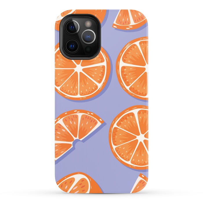 iPhone 12 Pro StrongFit Orange pattern 08 by Jelena Obradovic