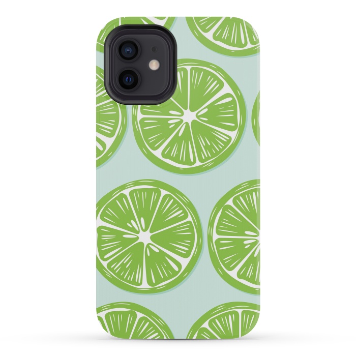 iPhone 12 mini StrongFit Lime pattern 05 by Jelena Obradovic