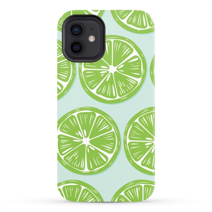 iPhone 12 StrongFit Lime pattern 05 by Jelena Obradovic
