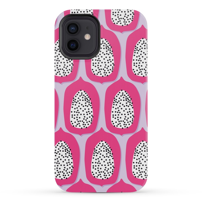 iPhone 12 mini StrongFit Papaya pattern 01 by Jelena Obradovic
