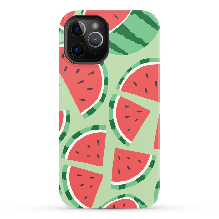 iPhone 12 Pro StrongFit Watermelon pattern 01 by Jelena Obradovic