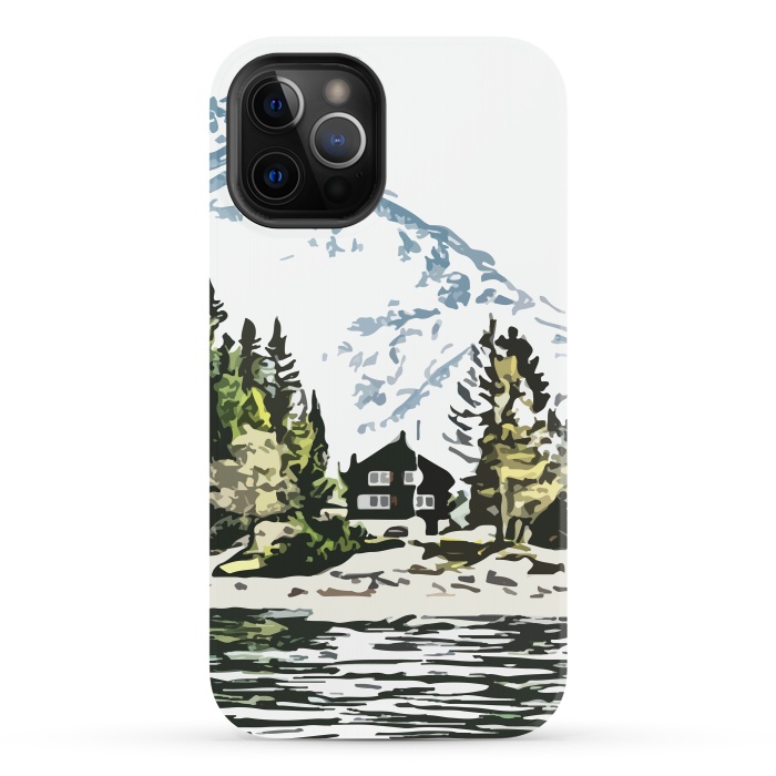iPhone 12 Pro StrongFit Mountain Forest by Creativeaxle
