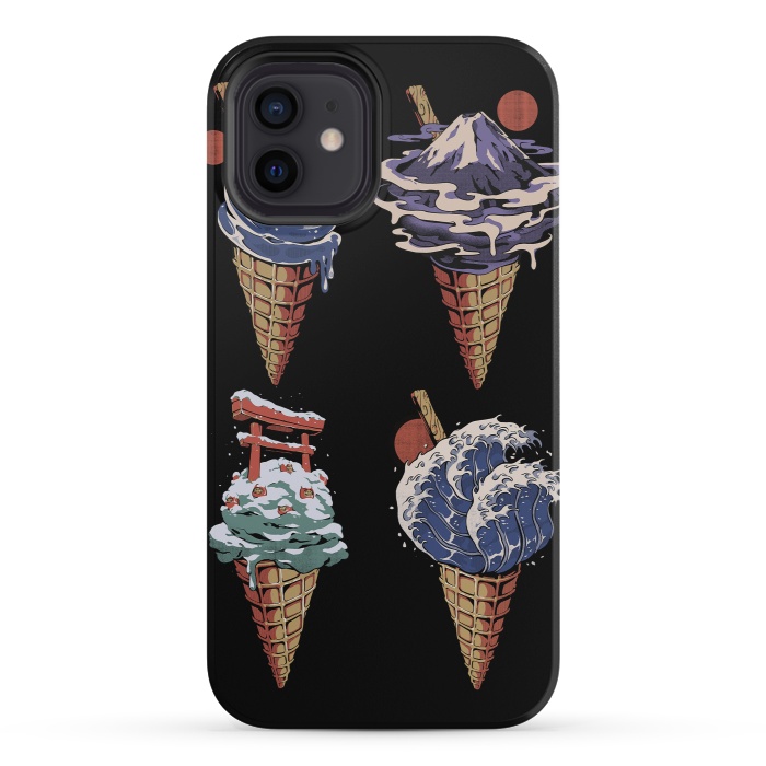 iPhone 12 mini StrongFit Japanese Ice Creams by Ilustrata