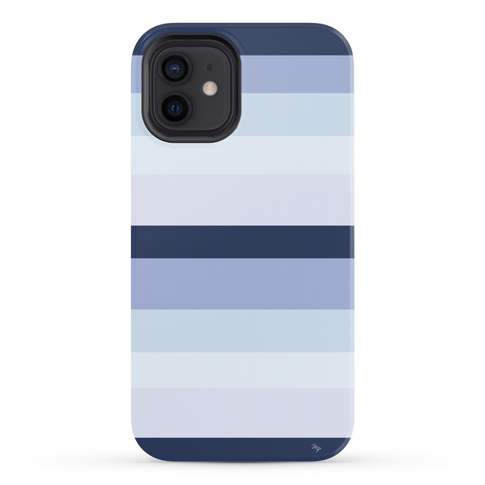 iPhone 12 StrongFit Blue Stripes by Martina