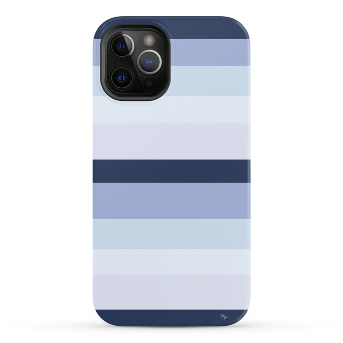 iPhone 12 Pro StrongFit Blue Stripes by Martina