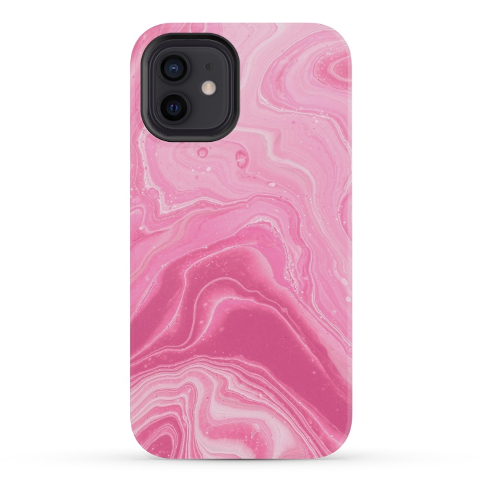 iPhone 12 mini StrongFit Pink marble 2 by Winston