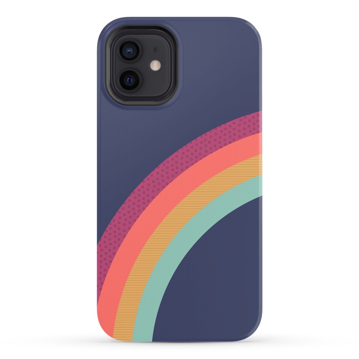 iPhone 12 StrongFit Vintage Rainbow by ArtPrInk