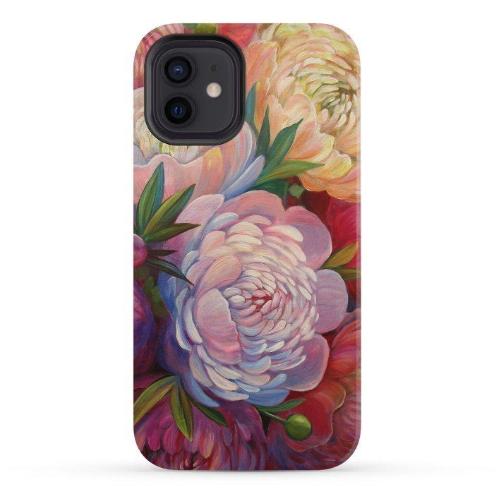 iPhone 12 mini StrongFit Peonies by Irina Velman