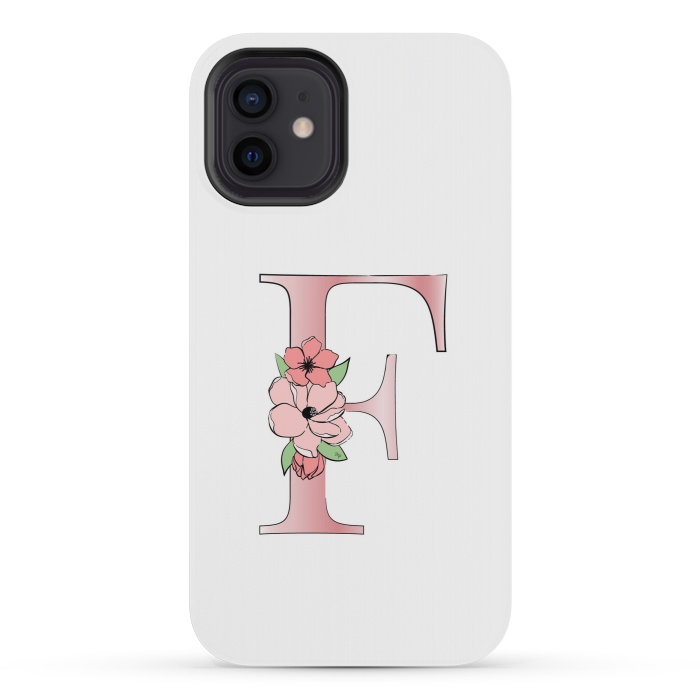 iPhone 12 mini StrongFit Monogram Letter F by Martina