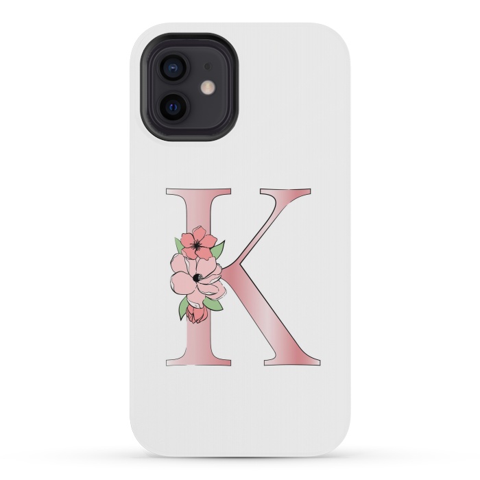 iPhone 12 mini StrongFit Monogram Letter K by Martina