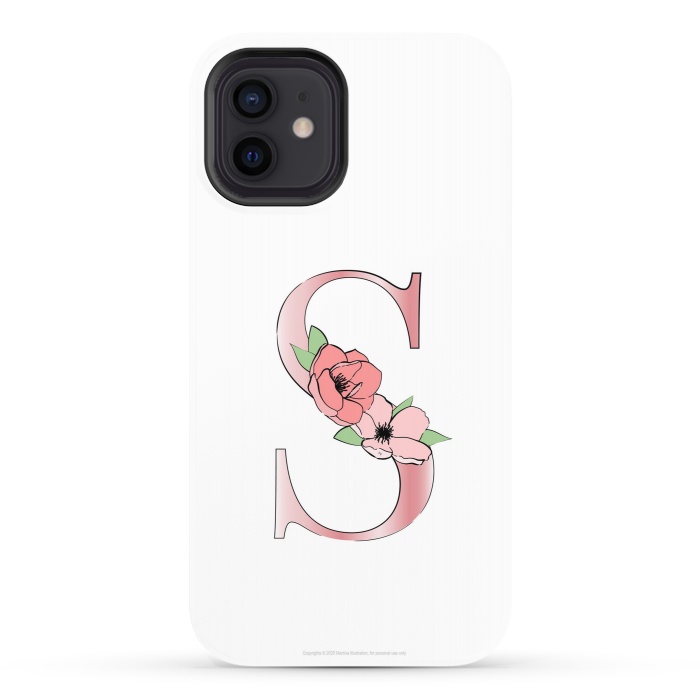 iPhone 12 StrongFit Monogram Letter S by Martina