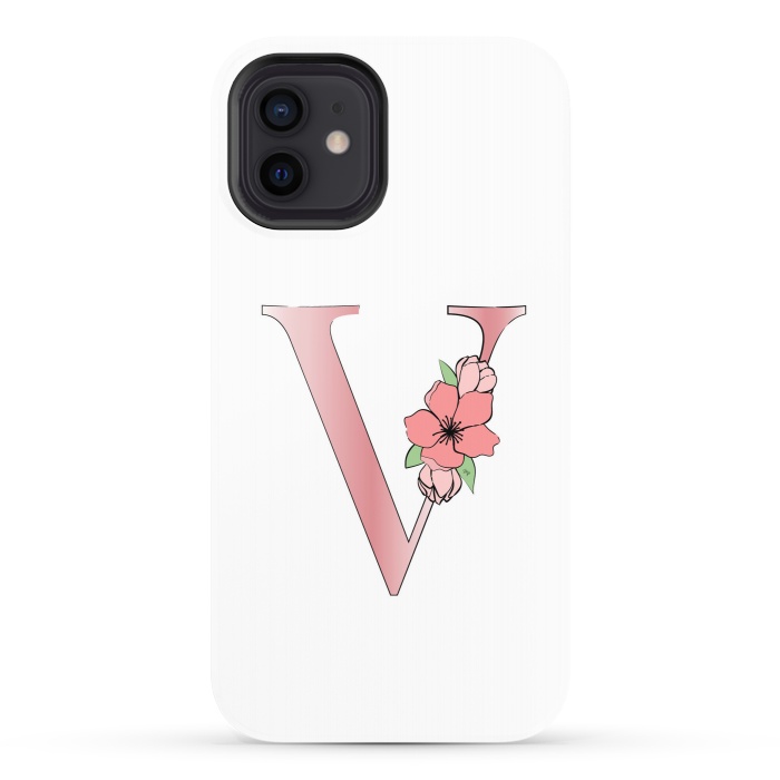 iPhone 12 StrongFit Monogram Letter V by Martina