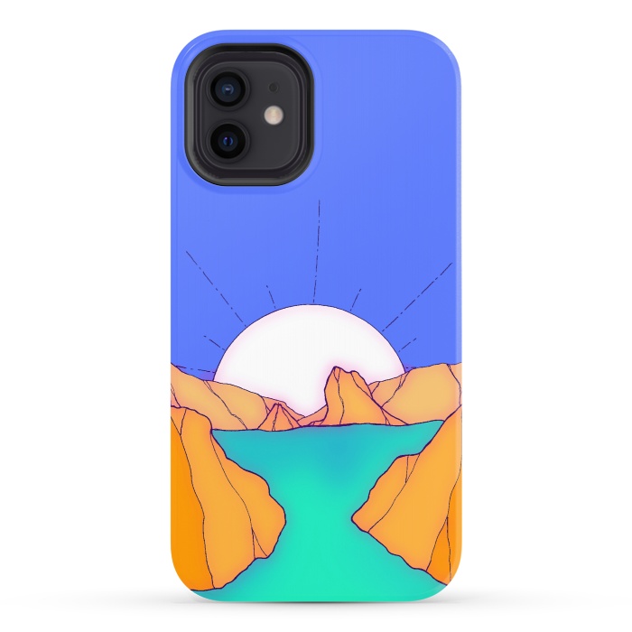 iPhone 12 StrongFit A calm sea lake by Steve Wade (Swade)