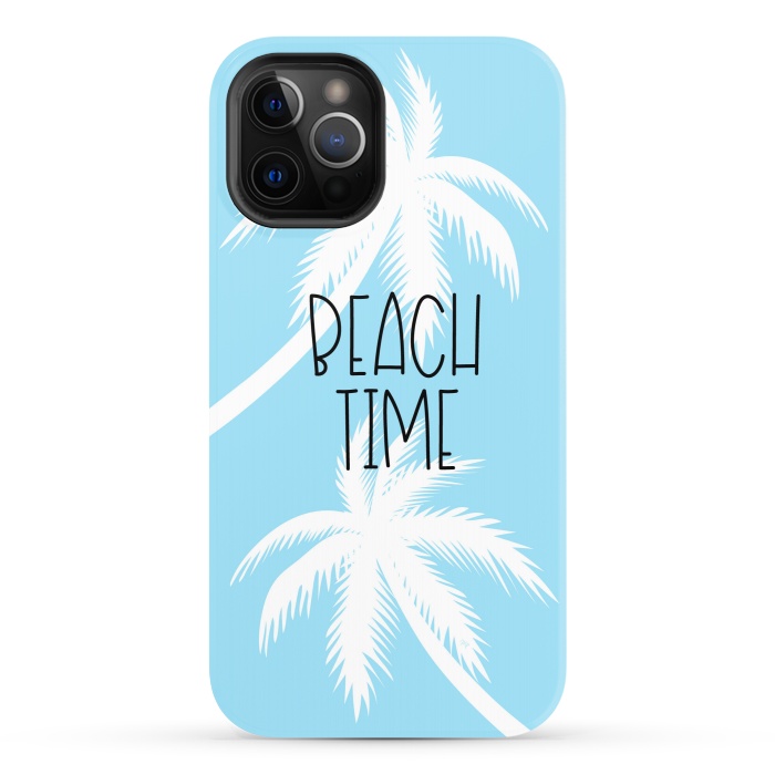 iPhone 12 Pro StrongFit Blue Beach Time by Martina